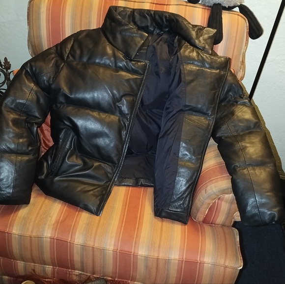 Bod&Christensen Black Leather Jacket Size LG - Picture 4 of 9